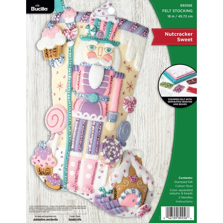 Created with Love Woven Fabric Label (10 Pack) for Bucilla Felt Stocking Kit