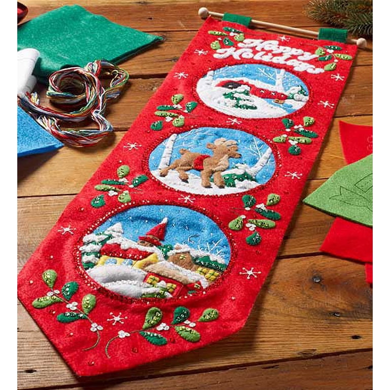 Bucilla Felt Applique Home Decor Kit, 8.5