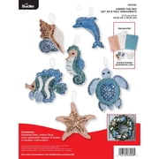 Bucilla 3.75" x 4" Under the Sea Felt Applique Christmas Ornament Kit, 6 Pieces