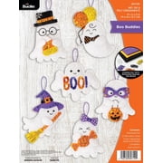 Bucilla 4.5" x 5" Boo Buddies Felt Applique Halloween Ornament Kit, 6 pieces
