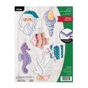 Bucilla 3" x 4.25" Santas Sea Life Felt Applique Christmas Ornament Kit, 6 Pieces