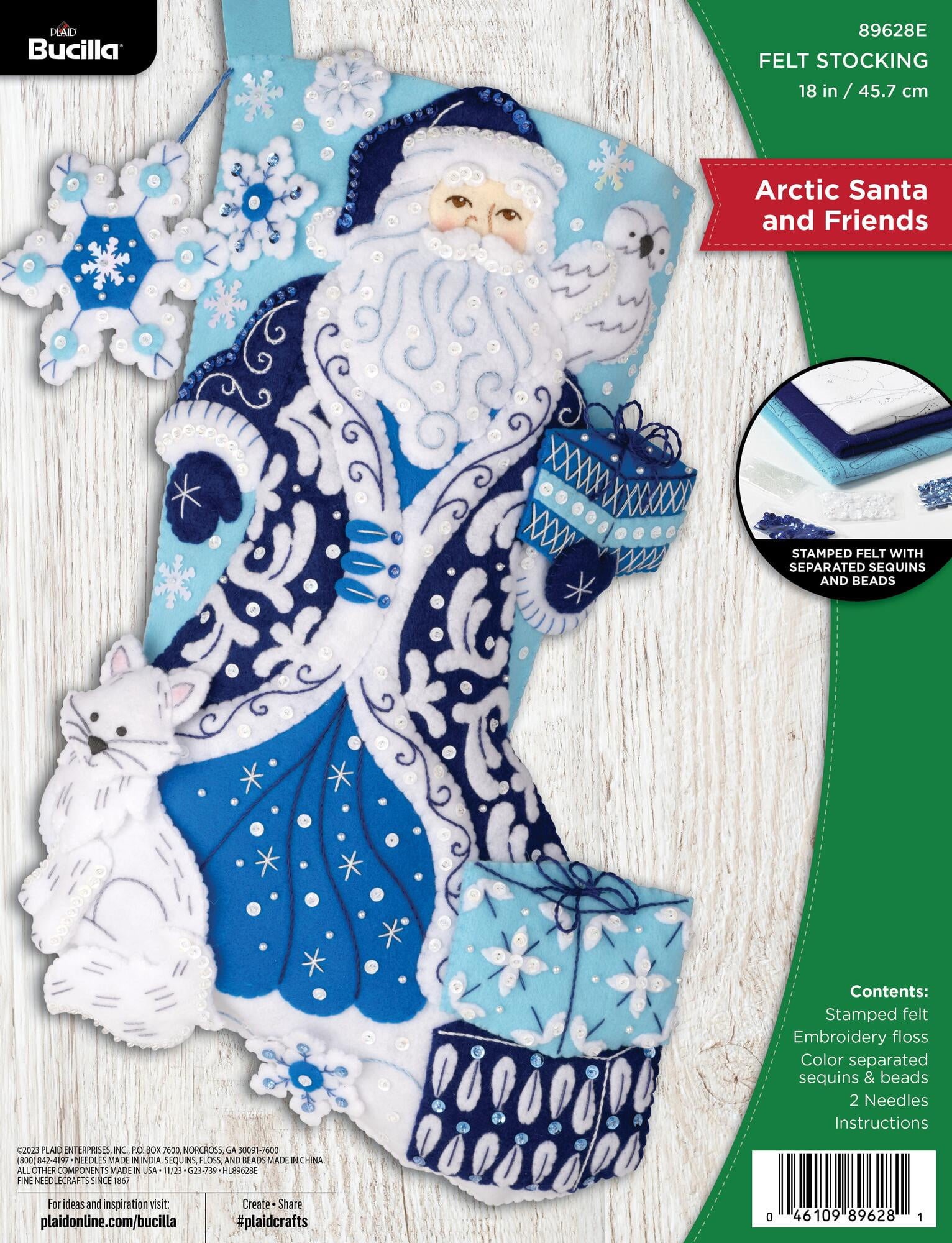 Bucilla Arctic Santa & Friends 18 in Multicolor Felt Stocking Kit