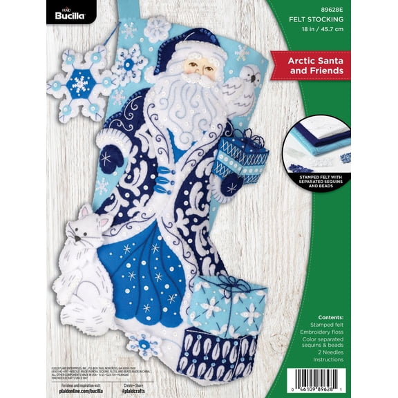 Bucilla Arctic Santa & Friends 18 in Multicolor Felt Stocking Kit