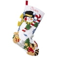 thumbnail image 1 of Candy Cane Snowman Bucilla Felt Stocking Kit, 1 of 1