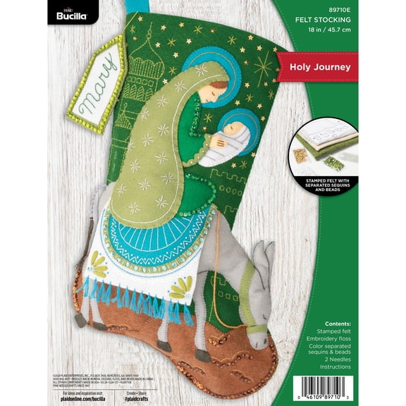 Bucilla Holy Journey 18 in Multicolor Felt Stocking Kit