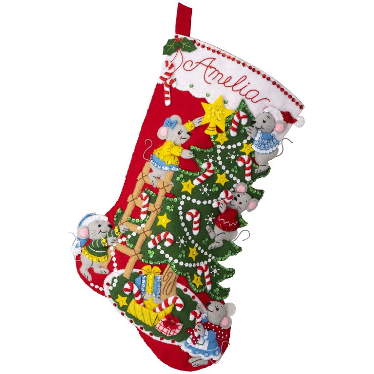 Bucilla Felt Stocking Applique Kit 18