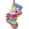 thumbnail image 1 of Bucilla Felt Stocking Applique Kit 18" Long-Rocket Ship Santa, 1 of 8