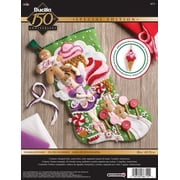 Bucilla 18" Sugarland Fairy Felt Applique Christmas Stocking Embroidery Kit