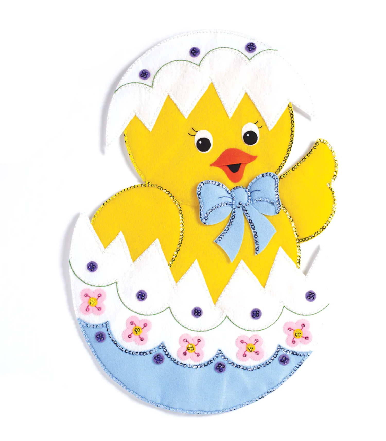 Easter Chick Wall Hanging Felt Applique Kit15"X22"