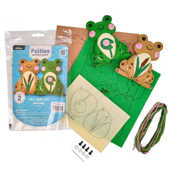 Bucilla Pond Pals 2 Count Felties Embroidery Kit