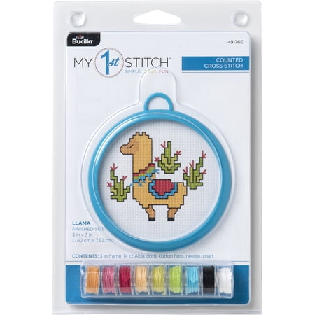 My First Stitch Cross Stitch Kit Llama