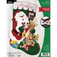 thumbnail image 1 of Bucilla Santa and Friends 18 in Multicolor Felt Stocking Kit, 1 of 4