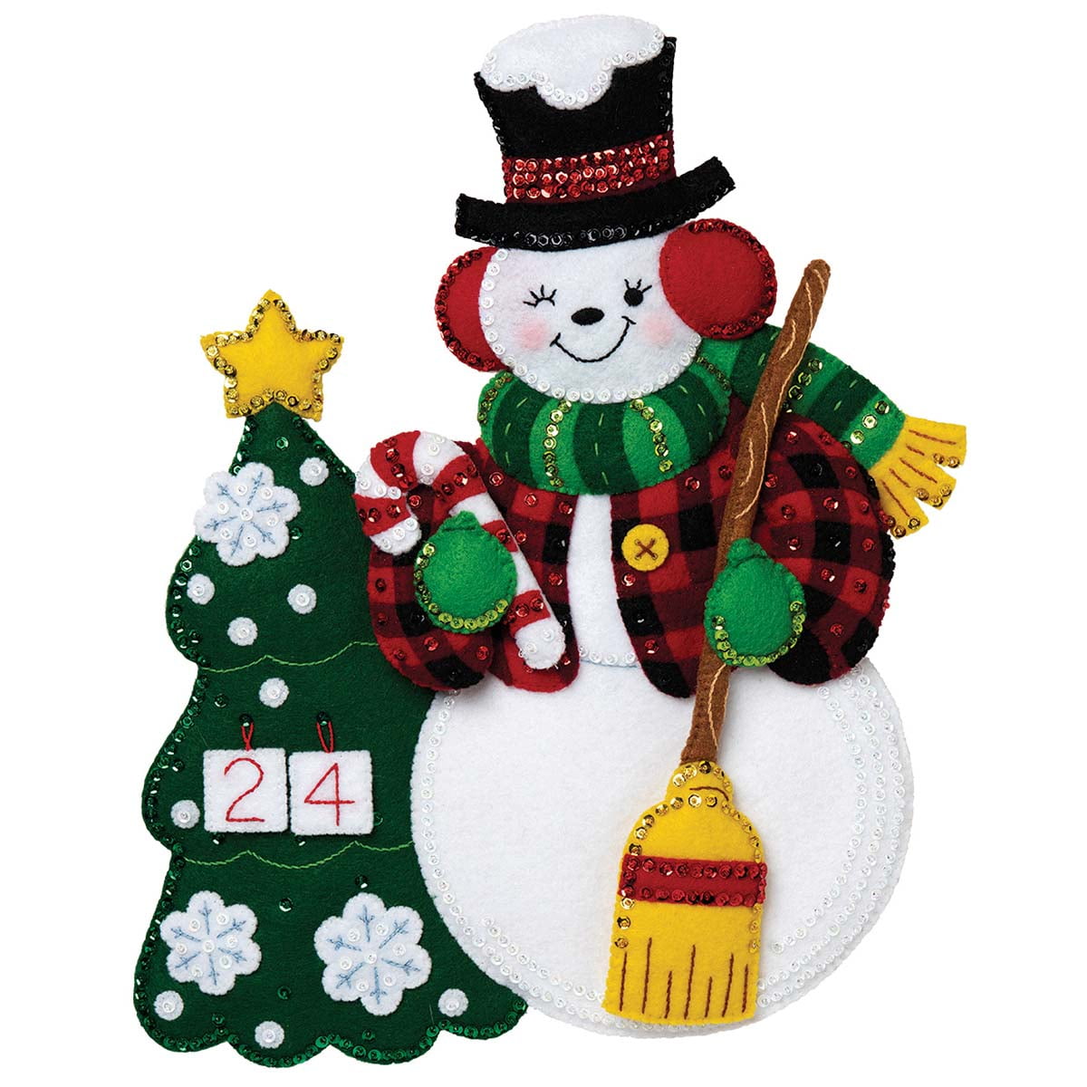 Bucilla® Snowman Countdown Advent Calendar Felt & Sequin Kit