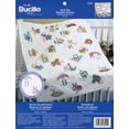 Bucilla Stamped Cross Stitch Baby Quilt Top 34 inch X43 inch Alphabet