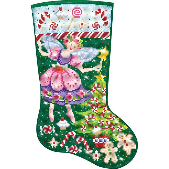 Bucilla® Sugarplum Fairy Gem Dots Stocking Kit