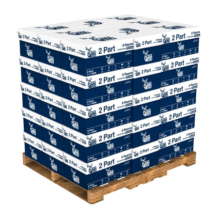 Buck 2 Part Reverse Digital Carbonless NCR Paper, 8.5" x 11" Collated Paper, Pallet, 320 Reams, 200000 Sheets, CF Canary/CB White - Ideal for Laser & Digital Printers & Perfect for Quality Duplicates