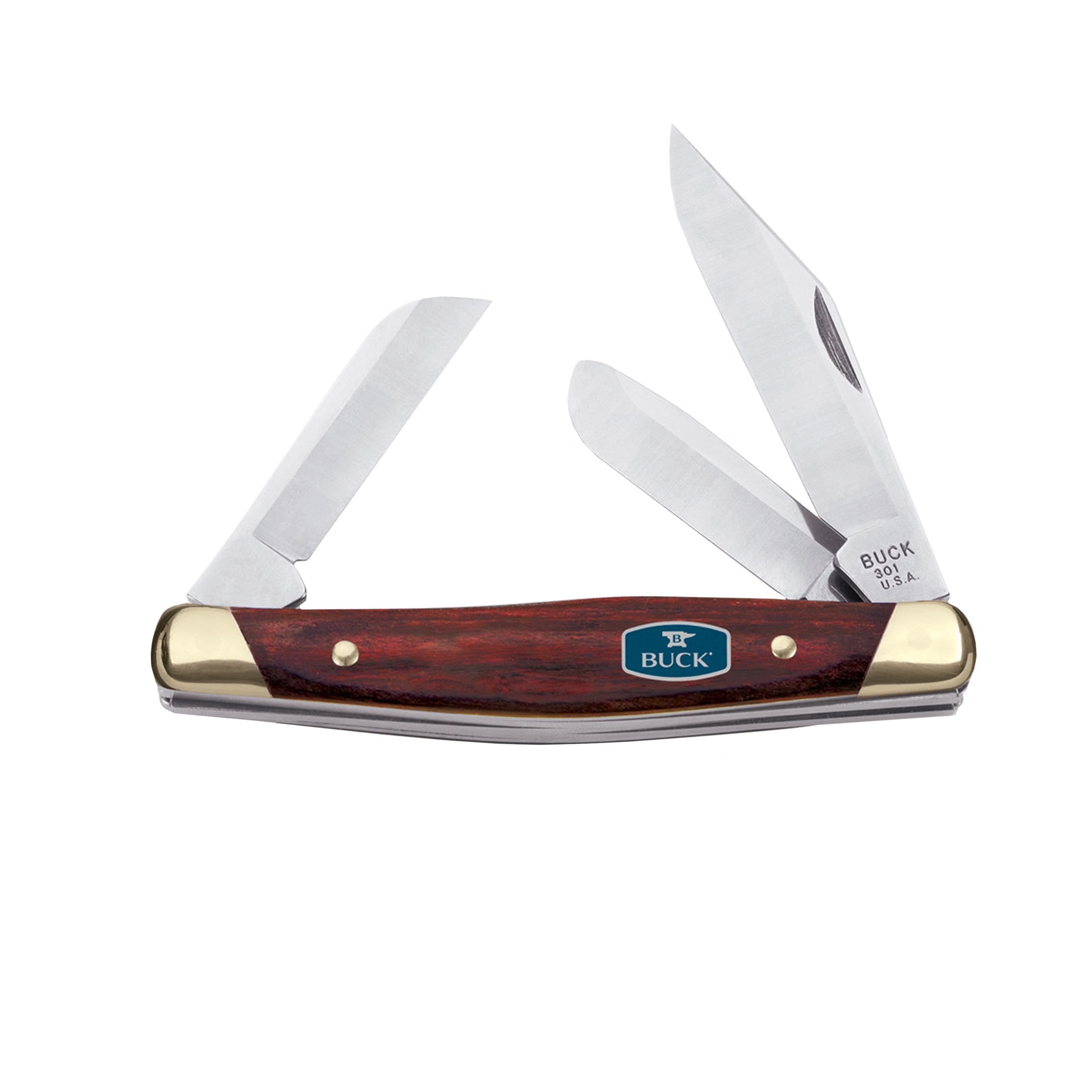 Buck 301 Stockman 3 Blade Pocket Knife with Rosewood Handle