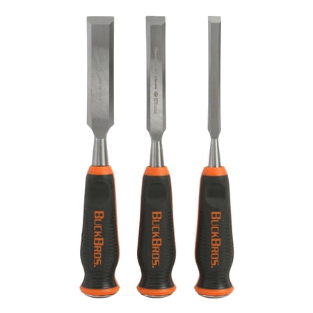 Buck Bros. 74730 3 Piece Comfort Grip Wood Chisel Set