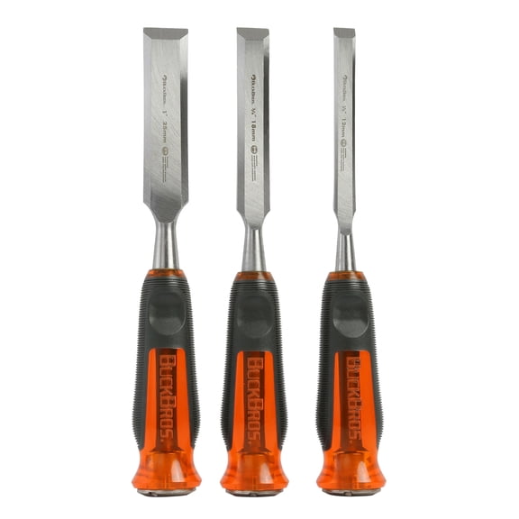 Buck Bros. 74830 3 Piece Pro Full Tang Wood Chisel Set