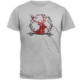 thumbnail image 1 of Buck Deer Antlers Plaid Mens T Shirt, 1 of 1