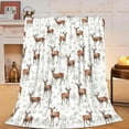 thumbnail image 1 of Buck Deer Blanket Soft Lightweight Flannel Fleece Blanket Cozy Warm Wildlife Animal Decor Bedding Stuff Fuzzy Plush Throw Blanket Gifts for Lover Boys Girls Kids Women Men Adults Bed Travel 50"x60", 1 of 6