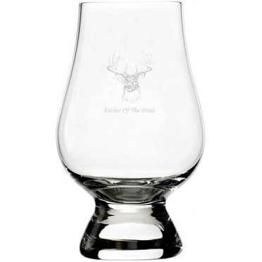 Buck Father of the Bride Wedding Buck Etched 6.5oz Glencairn Whisky Glass
