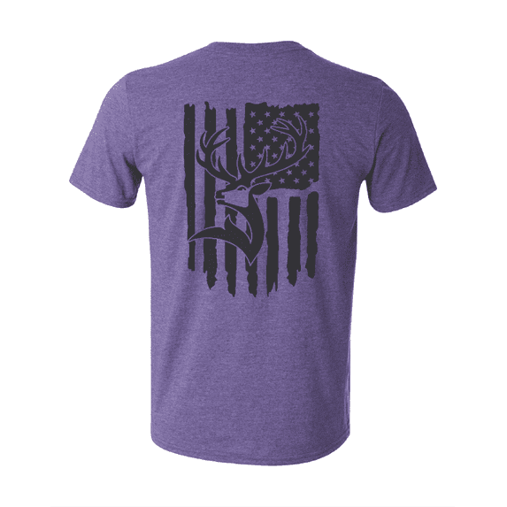 Wildlife Outfitters Men's Buck Flag Hunting Short Sleeve T-Shirt