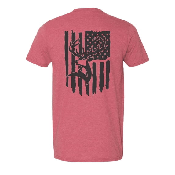 Wildlife Outfitters Men's Buck Flag Hunting Short Sleeve T-Shirt