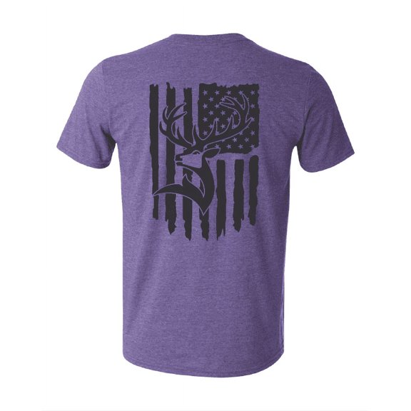 Wildlife Outfitters Men's Buck Flag Hunting Short Sleeve T-Shirt