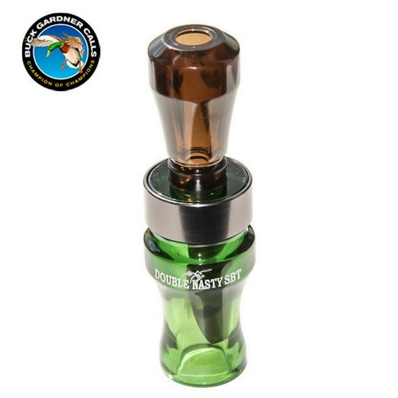 Buck Gardner Calls Double Cross Duck Call - Camo Green / Smoke