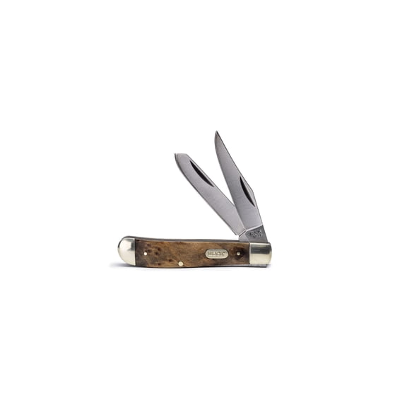 Buck Knives 382 Trapper Folding Pocket Knife, 2-Blade, Burlwood Handle, 2.6 oz