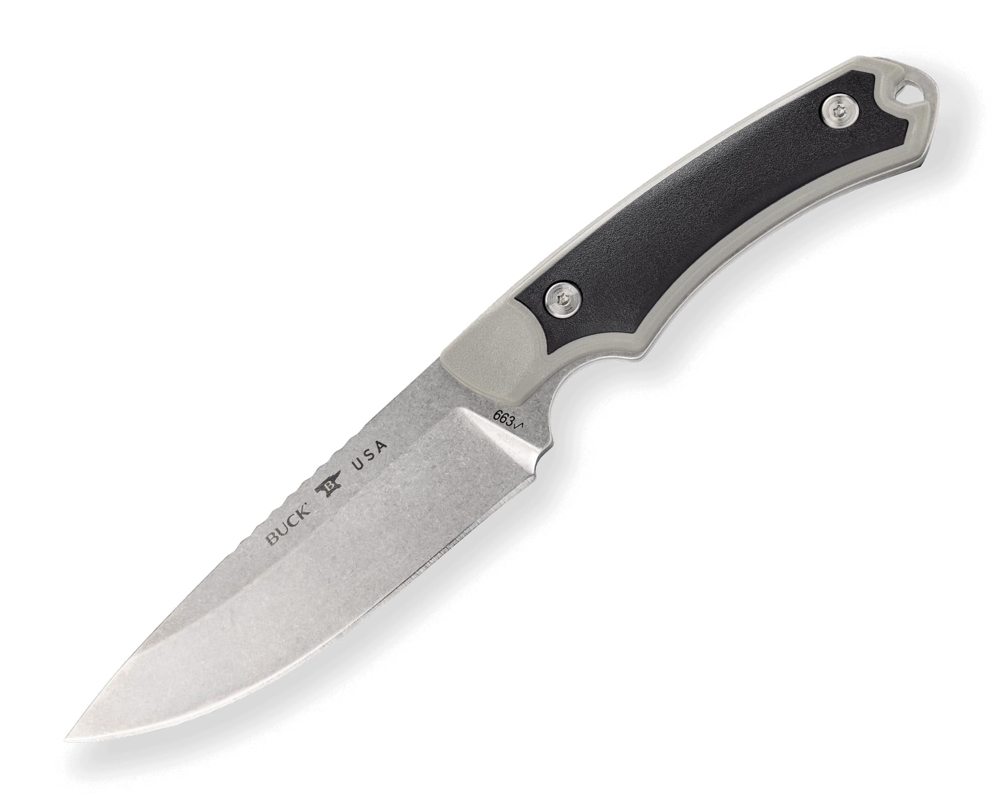 Buck Knives 663 Alpha Guide Select Fixed Blade Hunting Knife with 420HC Steel, Gray
