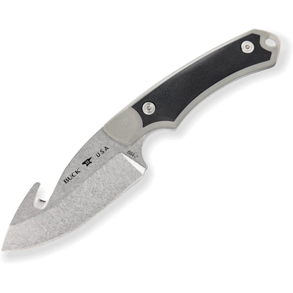 Buck Knives 664 Alpha Hunter Select Fixed Blade Hunting Knife with Guthook, Gray