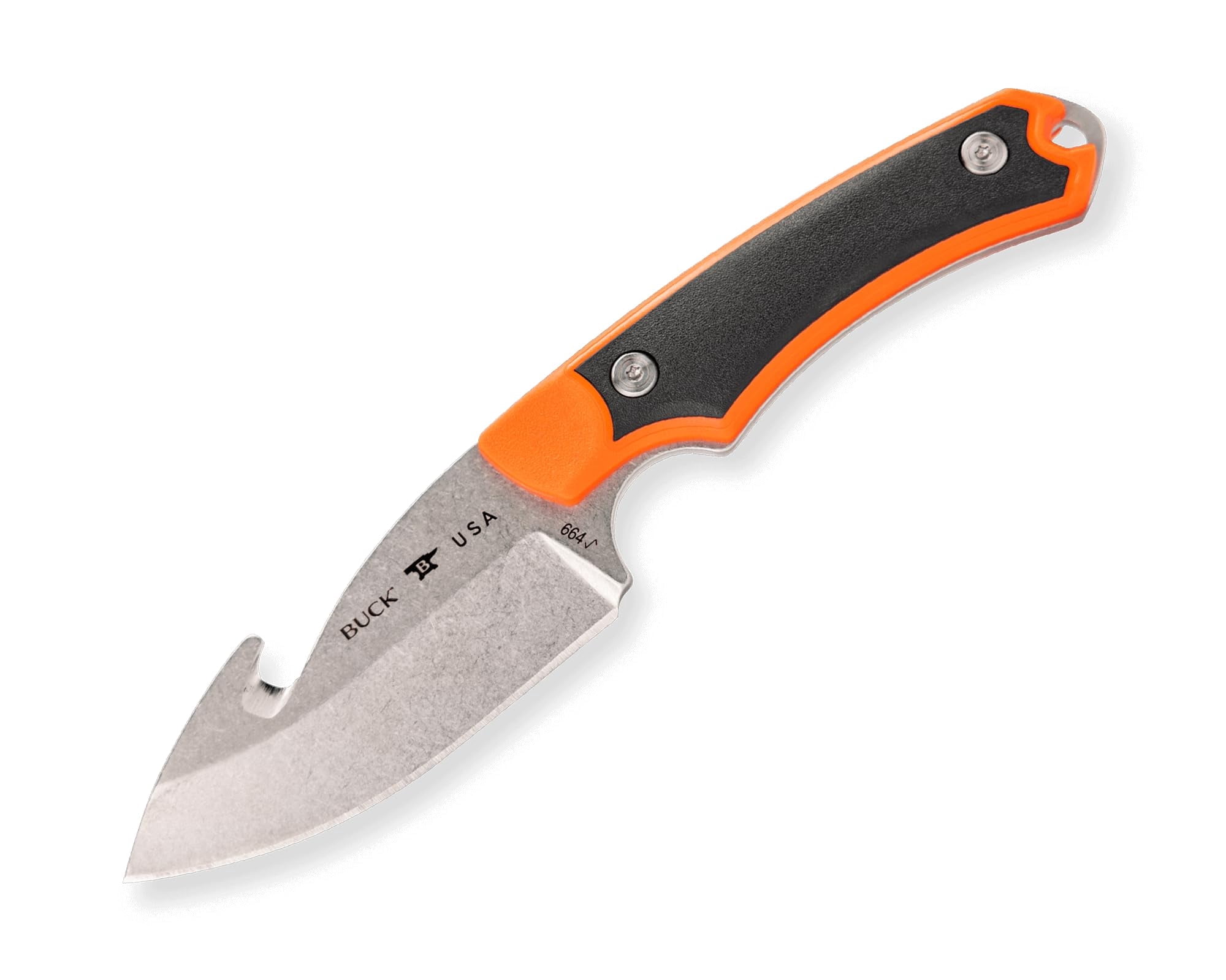 Buck Knives 664 Alpha Hunter Select Fixed Blade Hunting Knife with Guthook, Orange