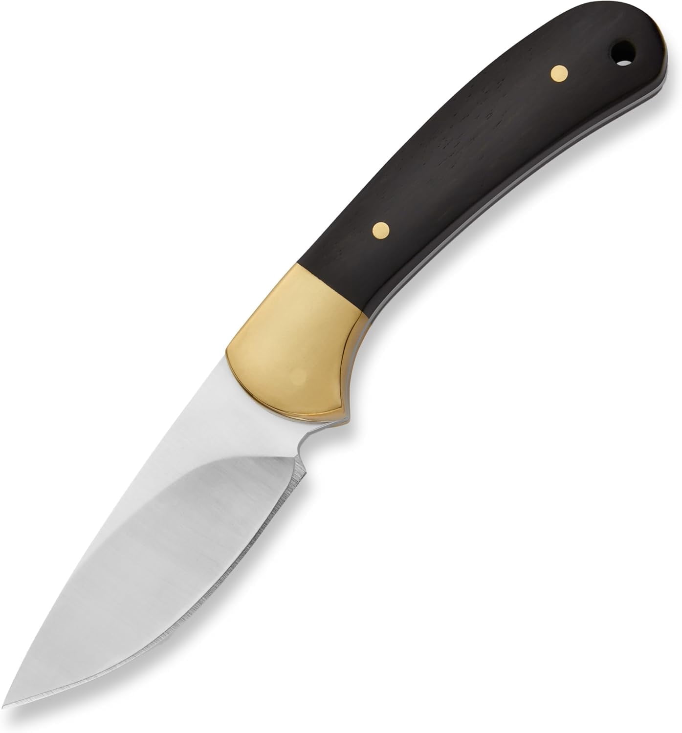 Buck Knives 113 Ranger Skinner Hunting Knife, 3-1/8" Fixed Blade, Ebony/Brass Handle, 5.2 oz