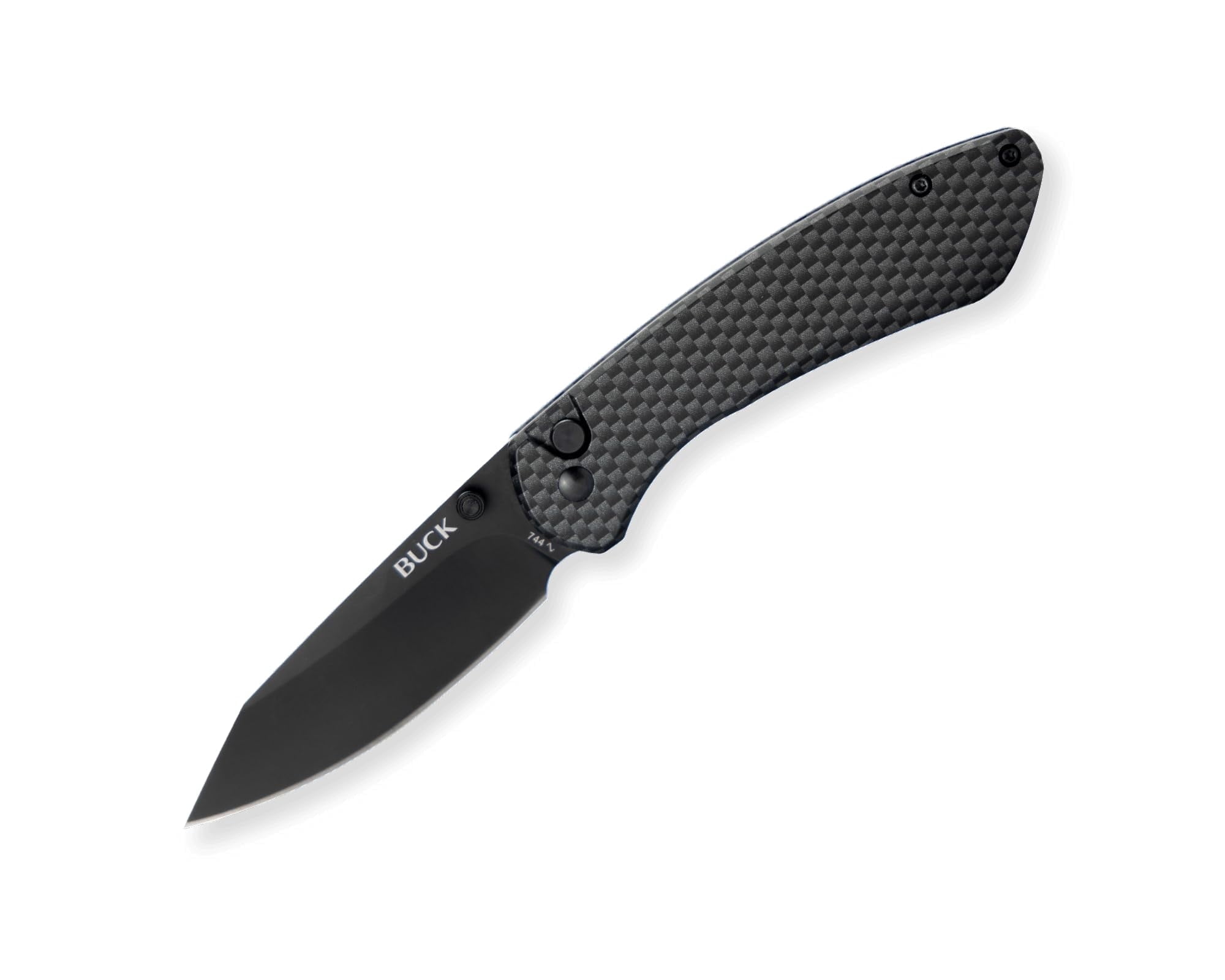 Buck Knives 744 Sovereign Folding EDC Knife, 3.225” Pocket Knife Blade, Carbon Fiber, 4.25 oz