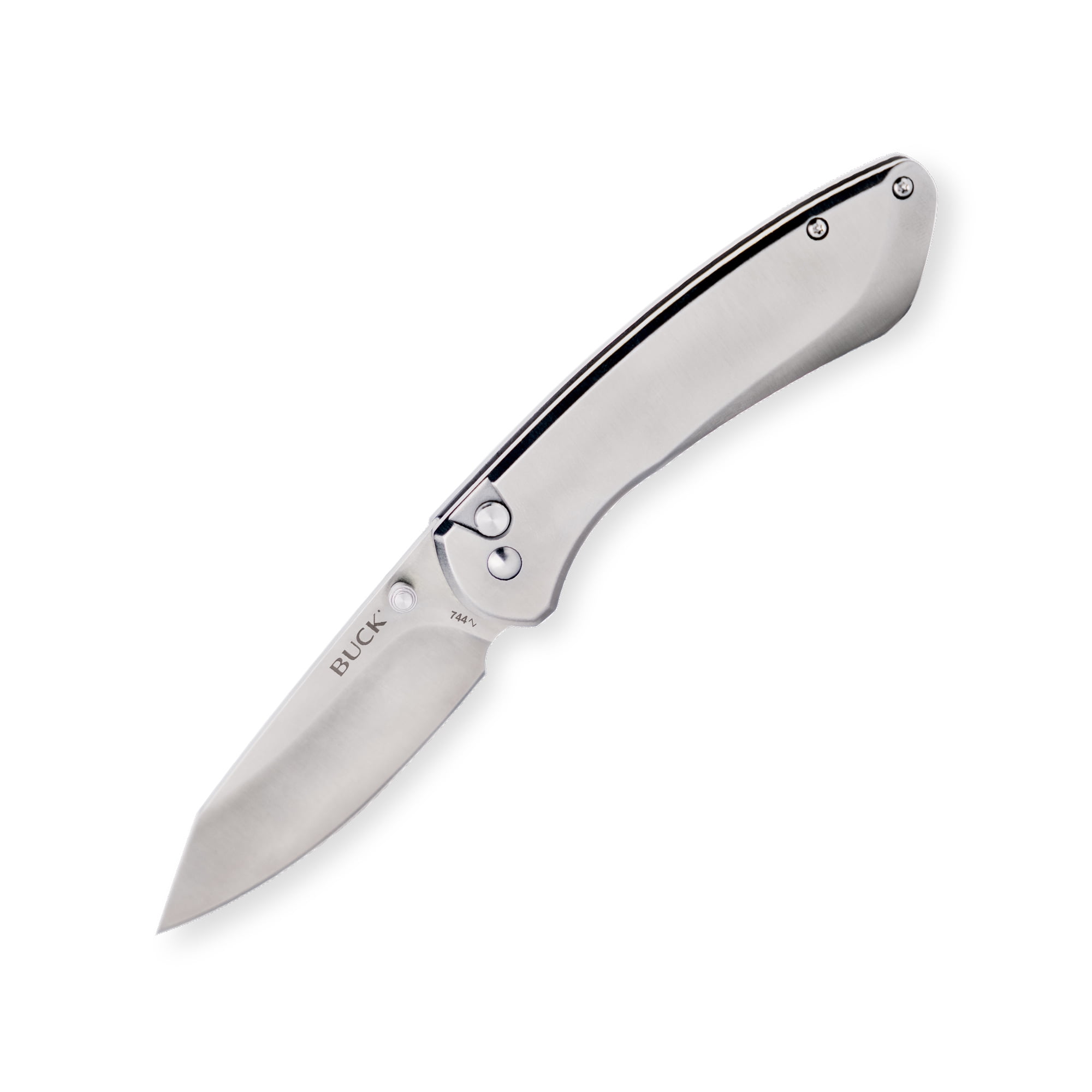 Buck Knives 744 Sovereign Folding Pocket Knife, Silver, Box