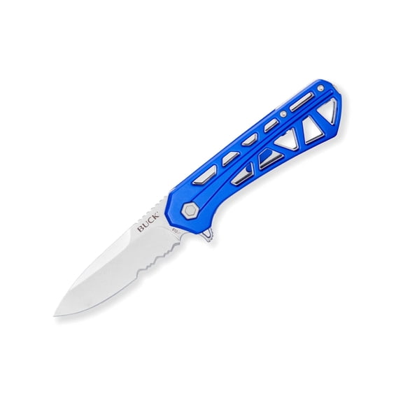 Buck Knives 812 Trace Partially-Serrated Pocket Knife, Blue