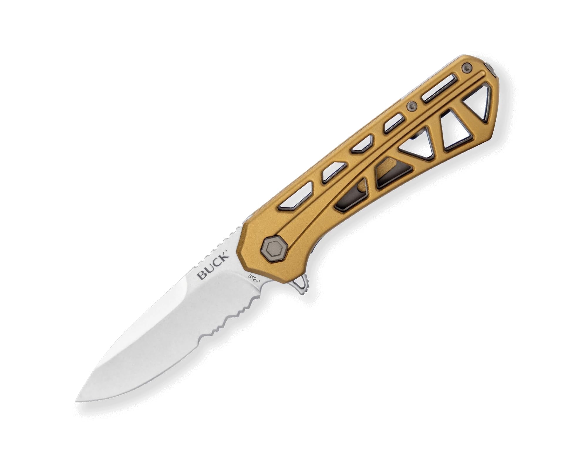 Buck Knives 812 Trace Folding EDC Knife, 3.23” Pocket Knife Blade, Bronze, 3.95 oz