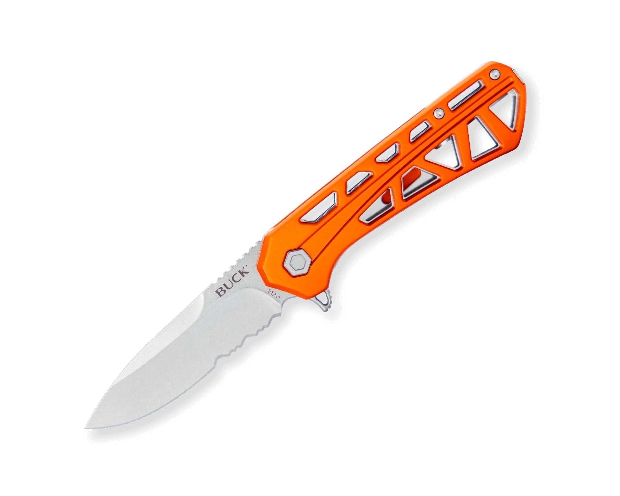 Buck Knives 812 Trace Folding EDC Knife, 3.23” Pocket Knife Blade, Orange, 3.95 oz