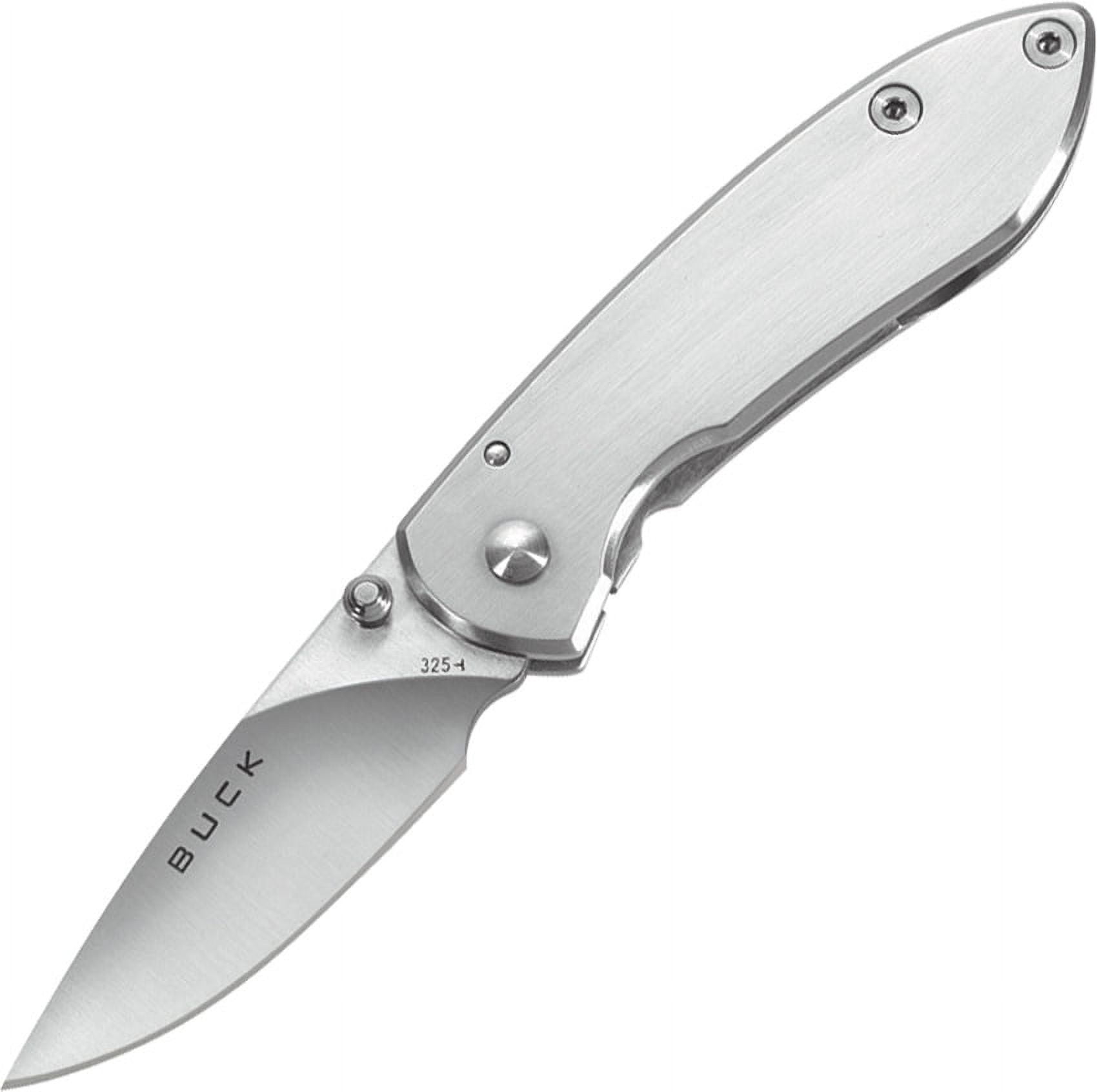 Buck Knives 325 Colleague Folding EDC Knife, 1-7/8” Pocket Knife Blade, Silver, 1.3 oz