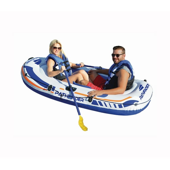 Buck Knives Pathfinder Nautical 2-Person 86 in. x 43 in. Inflatable Raft, Hand Pump and Repair Kit