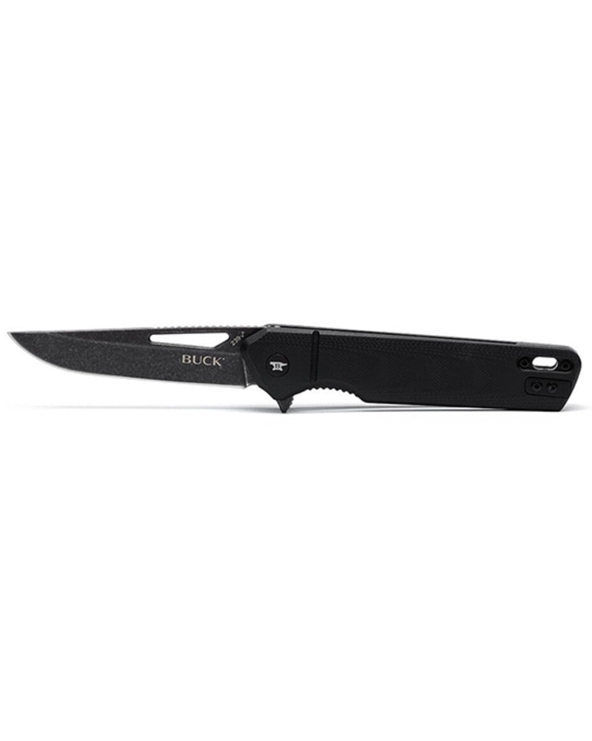 Buck Knives 239 Infusion Modified Tanto Folding EDC Knife, 3-1/5” Blade, Black, 2.82 oz