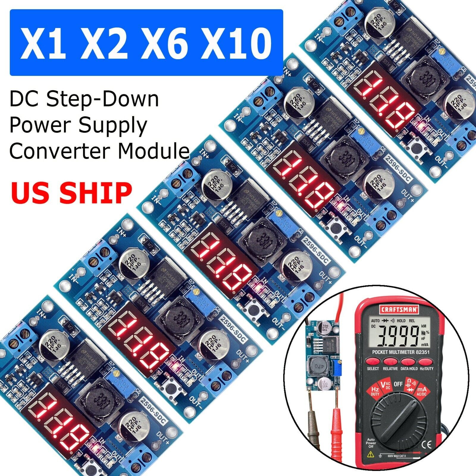 Buck Step down LM2596 Power Converter Module DC 4 0 40 To 1 3 37V LED buck-step-down-lm2596-power-converter-module-dc-4-0-40-to-1-3-37v-led