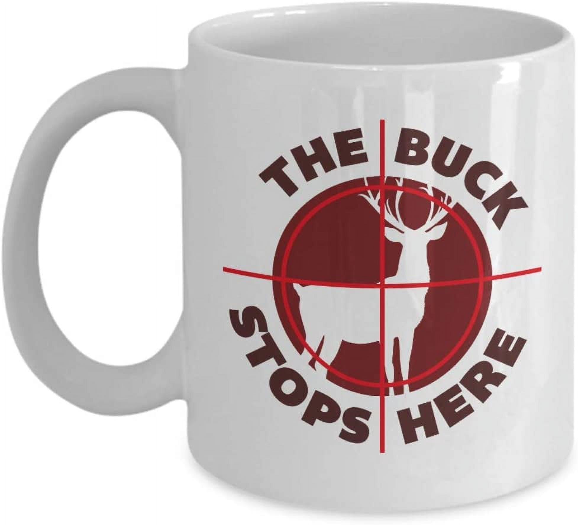The Buck Stops Here With Gun Shooting Target Icon Funny Deer Hunting ...