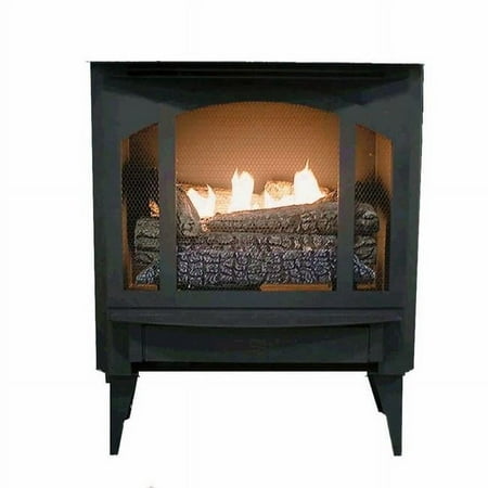 Buck Stove NV T-33LP Model T-33 Liquid Propane Vent Free Gas Heating Stove with Legs, Black