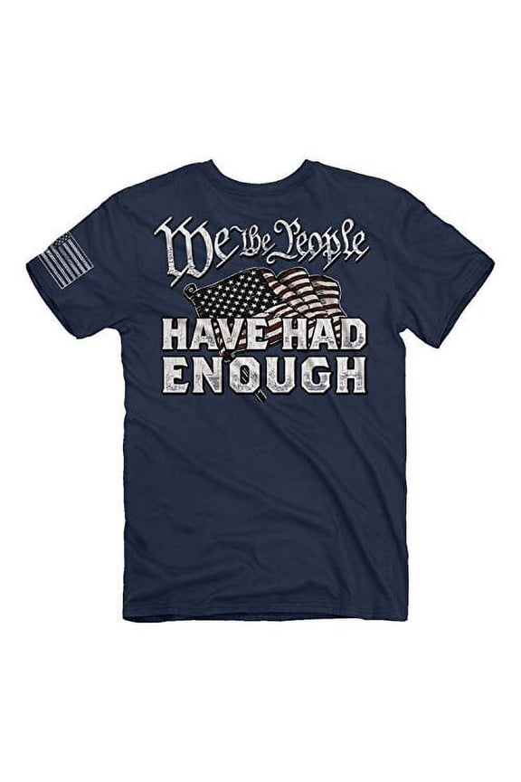 2164-2XL-Navy: Enough, 2XL, Navy T-Shirt
