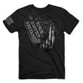 thumbnail image 1 of Buck Wear Honor Respect Remember Tags American Flag Men's Short Sleeve T-Shirt, Black- Large, 1 of 4