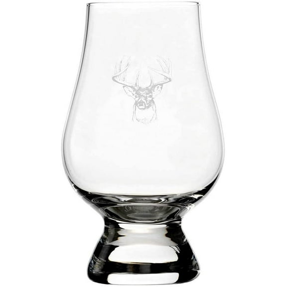 Buck Wedding Buck Etched 6.5oz Glencairn Whisky Glass