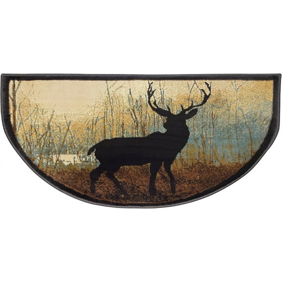Buck in Nature, Hearth Rug, fire Resistant, Cabin Entry mat, Fireplace mat, Fireplace Rug